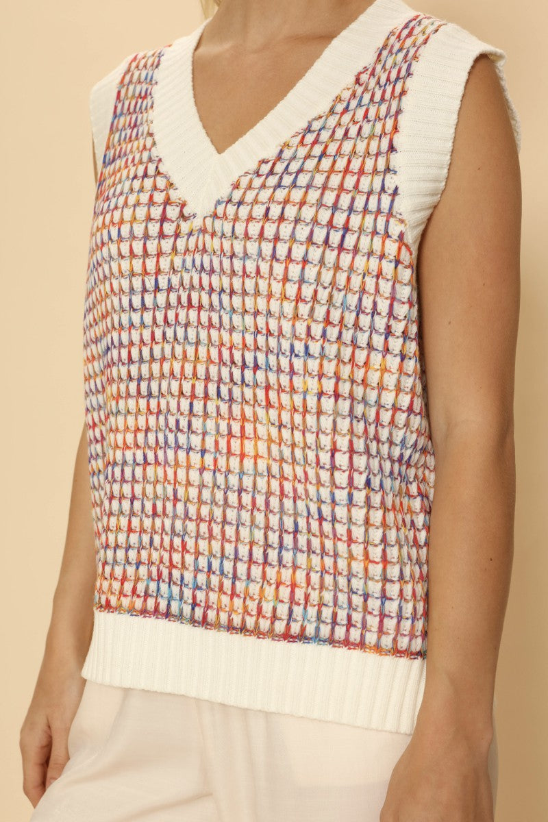 Multicolor knit vest Miss Sparkling
